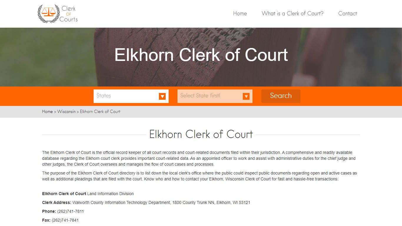 Find Your Walworth County Clerk of Courts in WI - clerk-of-courts.com